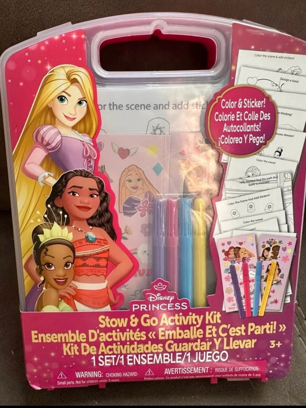 Disney Princess Stow & Go Activity Kit - Pink set of 2 - Picture 2 of 5